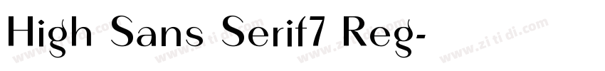 High Sans Serif7 Reg字体转换
